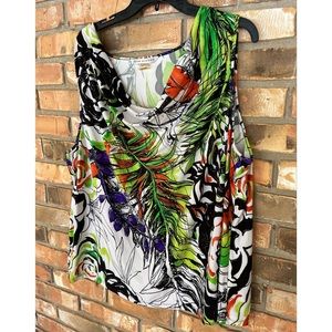 Peter Nygard Women’s Plus Size Multicolored Scoop Neck Top Size 3X